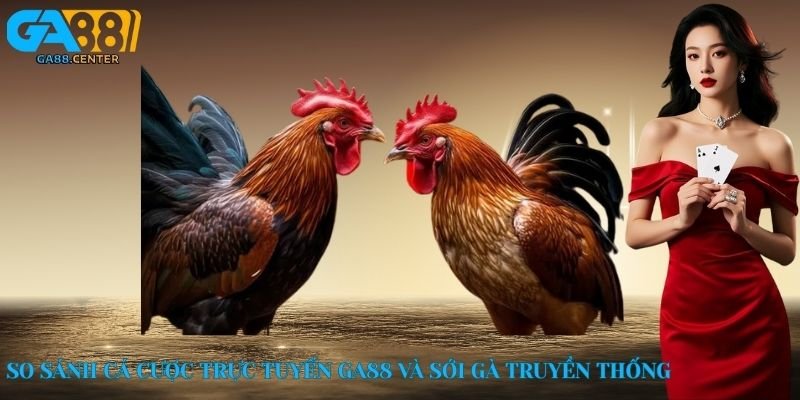So sánh cá cược trực tuyến GA88 và sới gà truyền thống